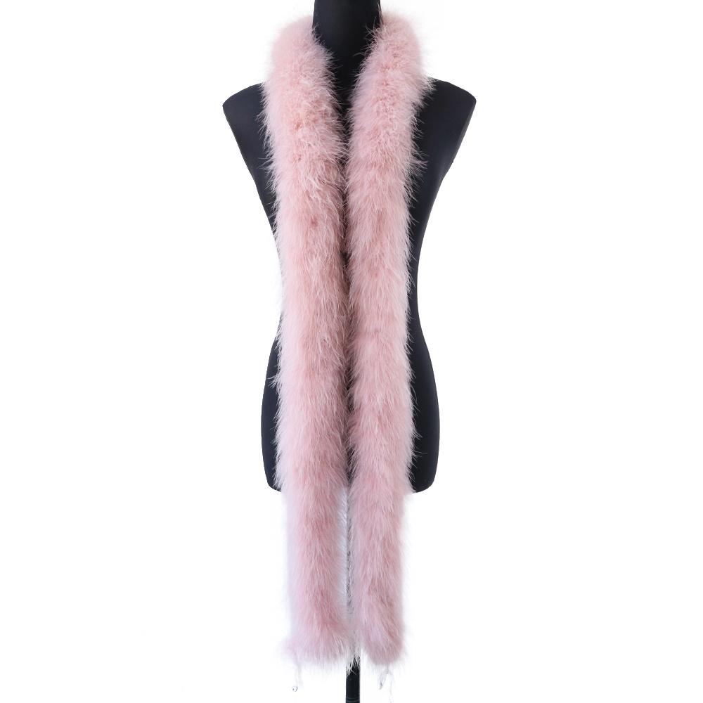 DIY 50Gram Pink Fluffy Turkey Marabou Feathers Boa for Wedding Carnival Dress Costumes Decoration Scarf Shawl Boas Sewing Crafts 2M