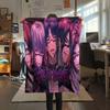 1PC Anime Series Custom Name Patterned Flannel Blanket Suitable For All Seasons For Home Decor Warmth And Comfort Gifts Holiday Present