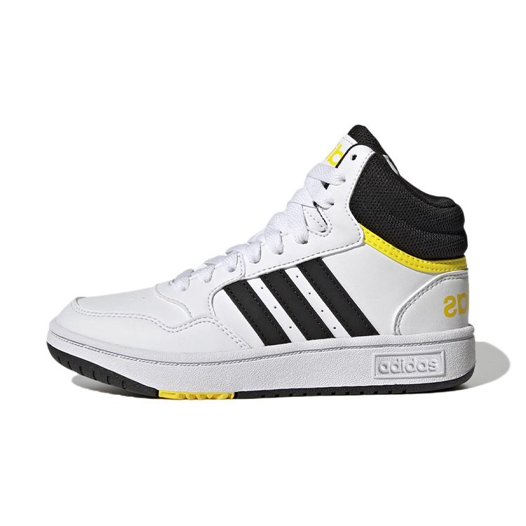 

Adidas Neo Hoops Mid Comfortable Non-Slip Durable Mid-Top Skate Shoes Kids Sneakers White Black Yellow GZ1928 36⅔