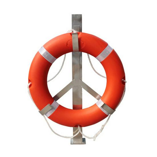 Stainless Steel Lifebuoy Holder with Tripod Storage Rack