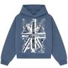 TK Vintage American Street Red Flag Hoodie Unisex Loose Y2K Sweatshirt