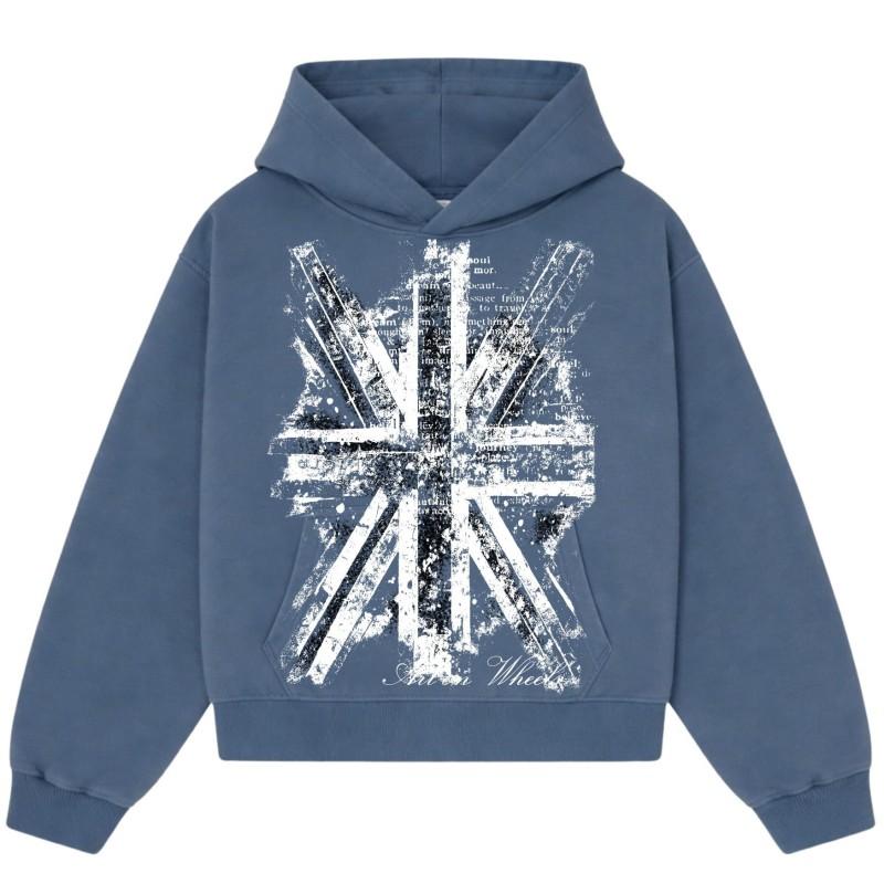 TK Vintage American Street Red Flag Hoodie Unisex Loose Y2K Sweatshirt