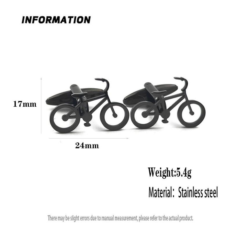 Extreme Wings Hollow Out Bicycle Theme Cufflinks Sports Suit Dual Purpose Trendy Men's Essential Wear Resistant Precision