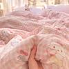 Wrinkled Double-layer Yarn Four-piece Set, Mattress Model, Cream Wind Class A Cloud Feeling Super Soft Kapok Kit