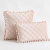 Cute Pom-poms Throw Pillow Covers 30x50cm 45x45cm Luxury Textured Square Cushion Case for Sofa Bedroom Pillowcase Christmas Gift