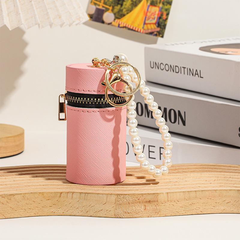 Mini Cross-border PU Bucket Bag: Portable, Stylish Make-up Organizer with DIY Pendant