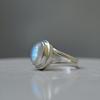 Minimalist Rainbow Moonstone Statement Ring, 925 Solid Sterling Silver Jewelry, Handmade Bohemian Ring