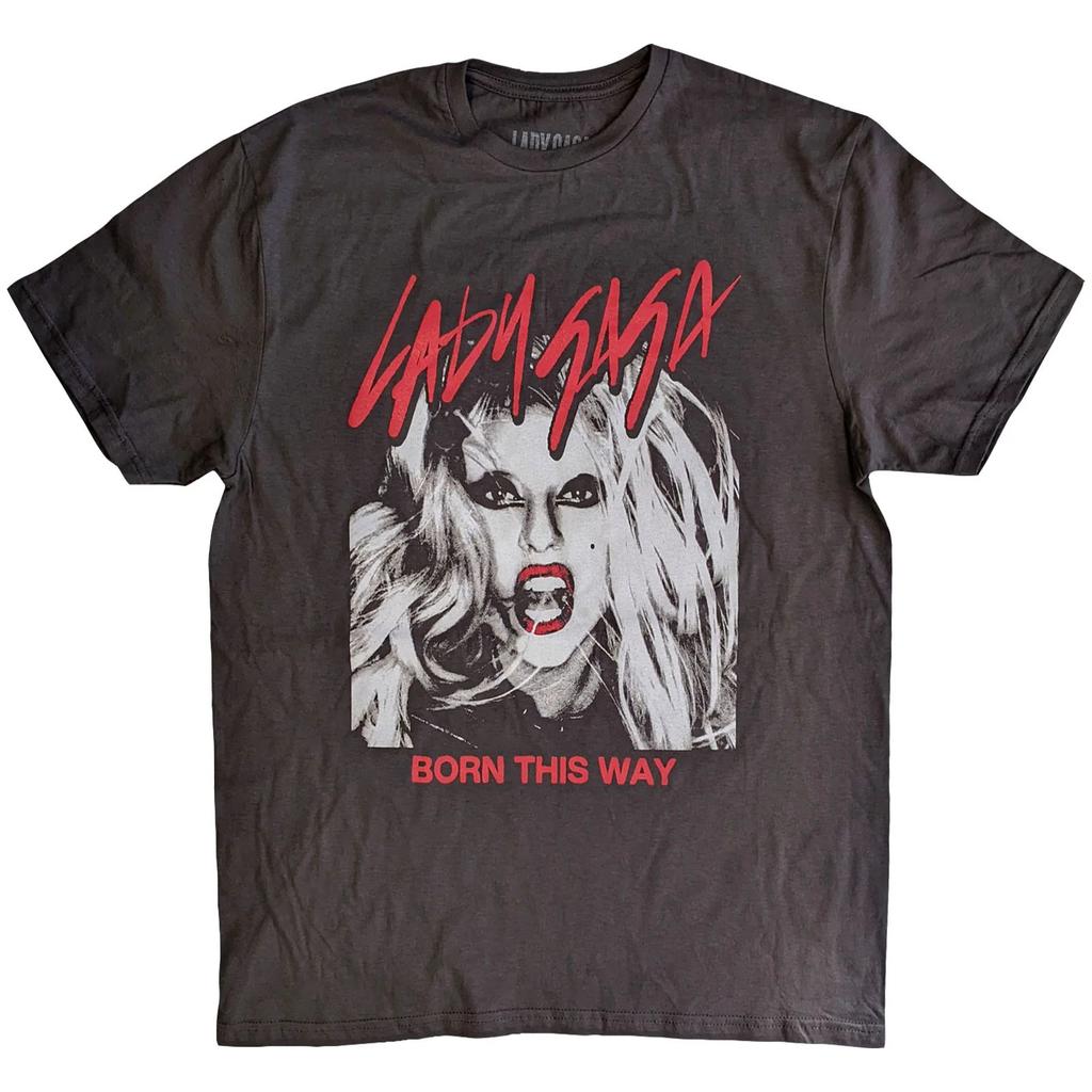 Lady Gaga Unisex T-Shirt Born This Way Photo Grey (XL)