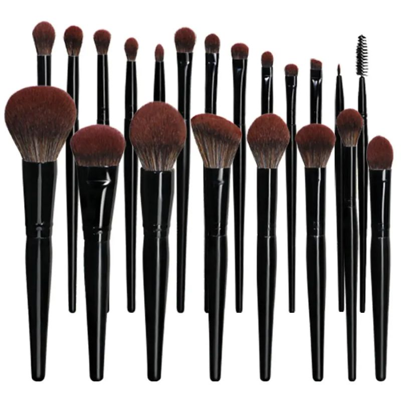

New Arrival 30 Makeup Brushes Suit Soft Hair Eye Shadow Blush Face Powder Full Set Makeup Tool Brush Makeup Training 21 colorful brown and red hair makeup brushes