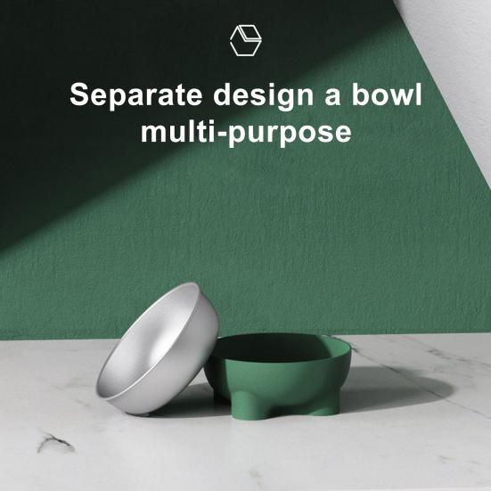 Pet Bowl Non-slip Detachable Double Bowls Dogs Cats Easy to Use No