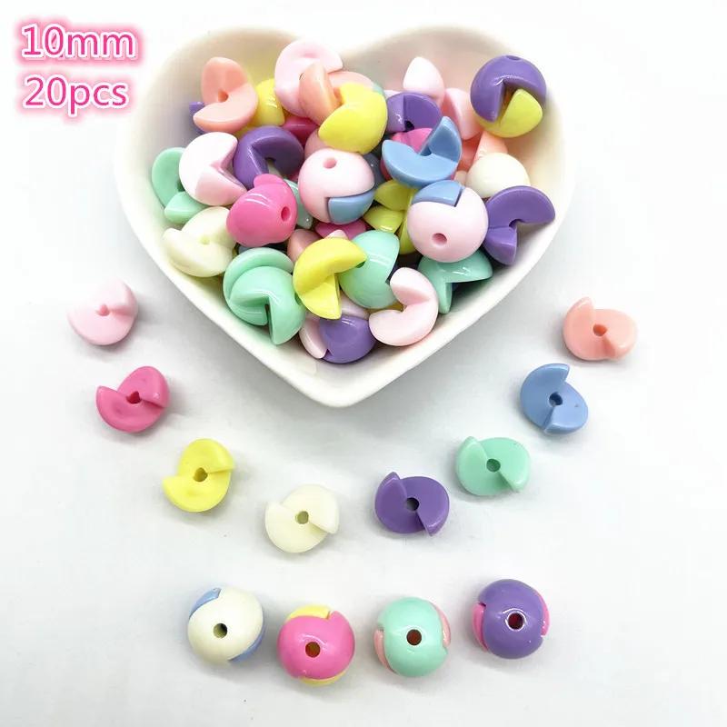 All Kinds of Shape Colourful Acrylic Loose Spacer Beads for Jewelry Making DIY Beaded Material Early Education Accessories