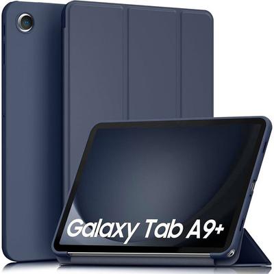 Protective Case - E.F.Connection - for Samsung Galaxy Tab A9 Plus / A11 Plus - Slim - Navy Blue - Integrated Stand