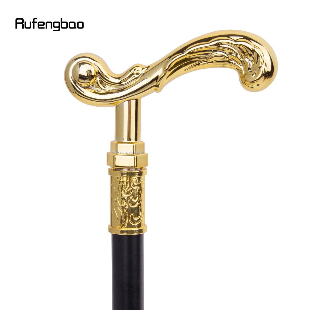 Goldener Blumen-Gehstock, dekorativer Vampir-Cosplay-Vintage-Party-modischer Gehstock, Halloween-Kronstab, 94 cm