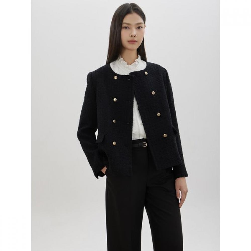 

Cc Collect. Gold Button Tweed Jacket C261msf001 blacks/55