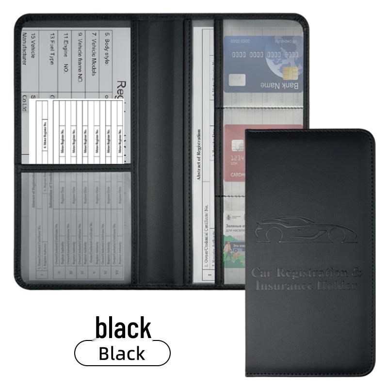 American Driver's License PU Leather Wallet: Car Registration & Insurance Document Holder