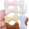 10pcs Mini 4*7cm Bone Shaped Plush Dog/Cat Chew Toy, Pet Supplies for Small Breeds