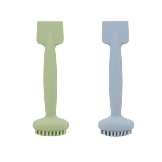 Facial Mud Applicator Brush Double-Headed Massage Brush with Ergonomic Handle Multi-purpose Face Clay Body Lotion Application Brush