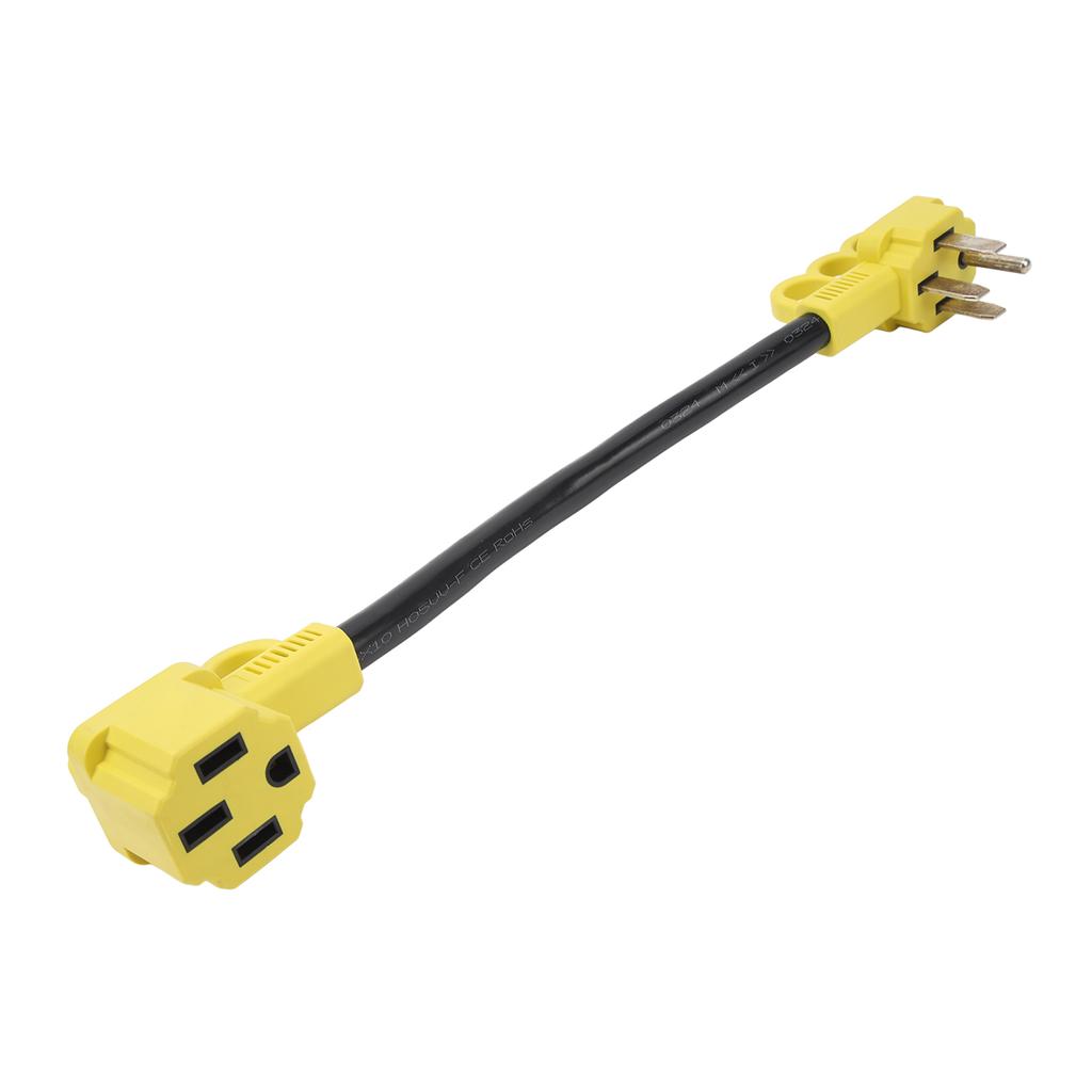 50A RV Charger Power Cord Adapter 14‑50P Male to 14‑50P Female Flexible Cord Plug Connector for Yach