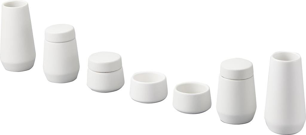 Yamazaki Shinto Altar W5 X D5 X 2 Pairs of Sakaki 2 Pairs of 1 Polka 2 Shinto Altar 8189 7-piece Set, White, Approx. H9.5cm (sakaki Stand), Tower,