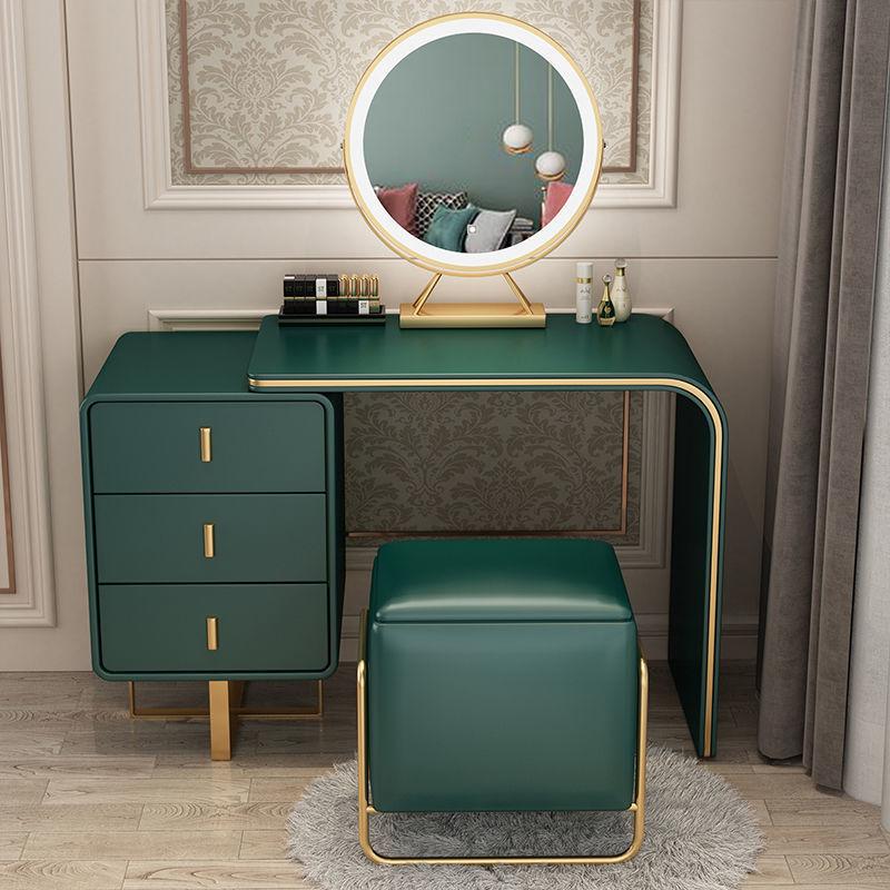 Modern Luxury Dressing Table Lights Mirror Makeup Nordic Dressing Table Cabinet Bedroom Furniture
