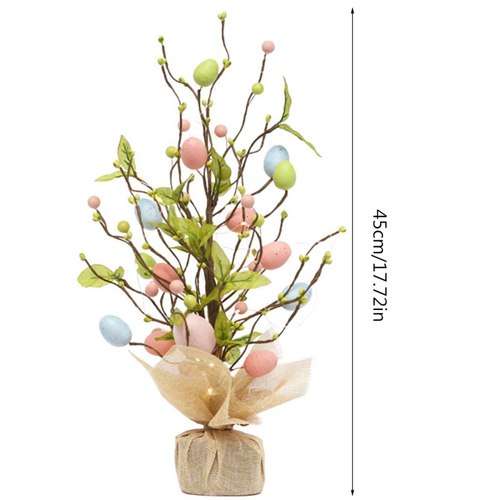 45cm Easter Decorations LED Egg Tree Table Decoration Home Spring Party Supplies Lighted Easter Eggs Ornaments Kid Gift
