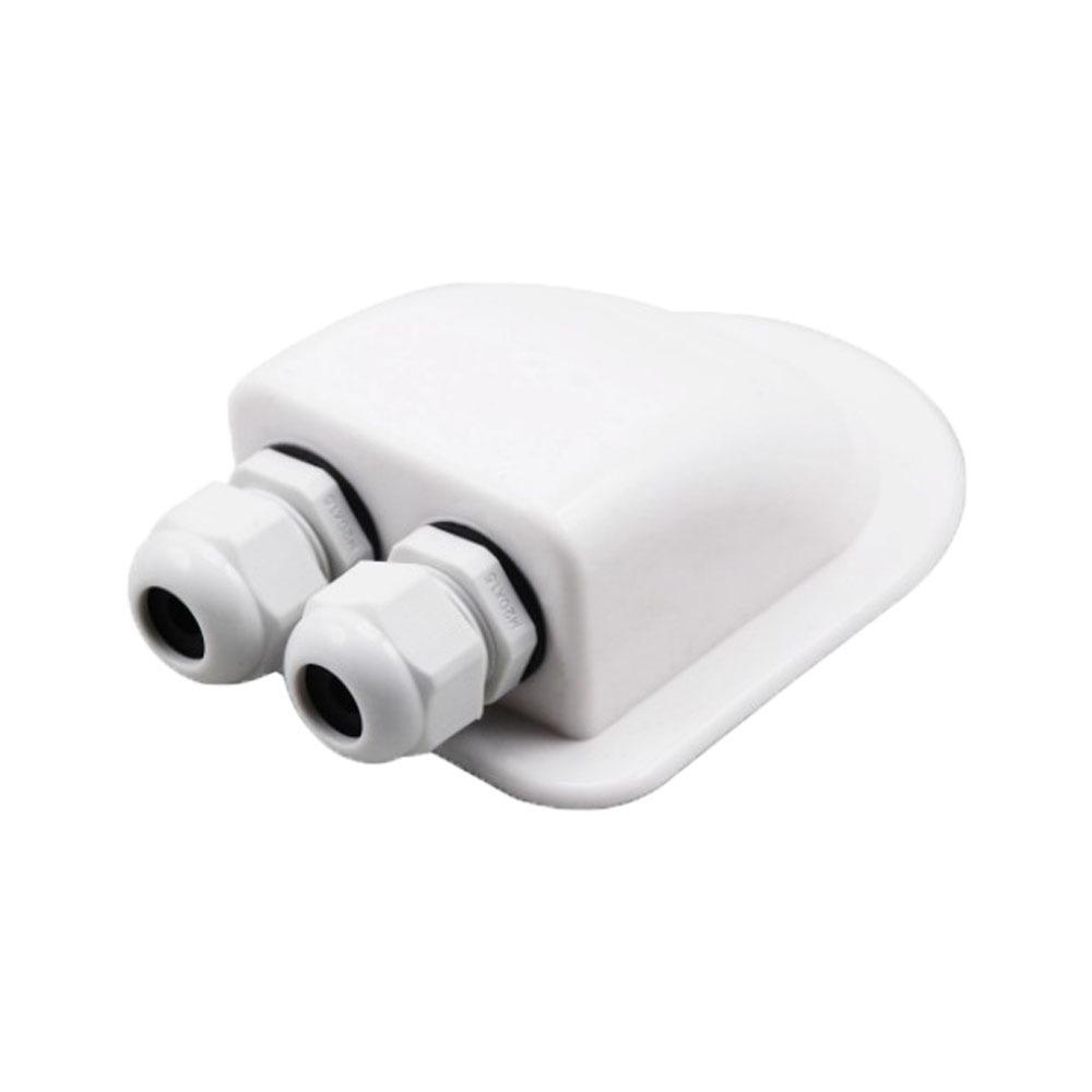 Buet kabelkontakt Dobbelt hull Solcellepanel Tetningsboks Kabelinnføringsnippel Bobiltak Kabelboks Slitesterk ABS Vanntett Boks