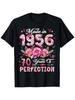 Women'S Floral T-Shirt, 70Th Anniversary Edition, Produced In 1956, Women'S Comfort Fit, Round Neck