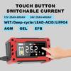 12V-24V 25A /15A Autobatterieladegerät Booster Touchscreen Impulsreparatur Schnellladung für AGM GEL Blei-Säure LiFePO4