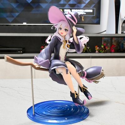 20cm Anime Poutnice: Cesta Elainy Figurka Elaina Čarodějnické Šaty Sedící Pozice Akční Figurka PVC Model Sběratelský