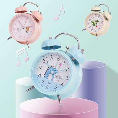 Neuer Schüleralarm Wecker Niedlicher Stil Klingelwecker Stiller Nachttischwecker mit Licht Uhr