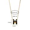 Titanium Steel H Letter Women's Necklace - Drip Glaze, High-End, Versatile Clavicle Chain, Fashionable Internet Celebrity Accessory.