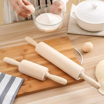 Wooden Rolling Pin Food Grade Non-stick Pizza Cookies Pie Crust Baking Pastry Dumpling Wrapper Dough Roller Stick Kitchen Gadgets