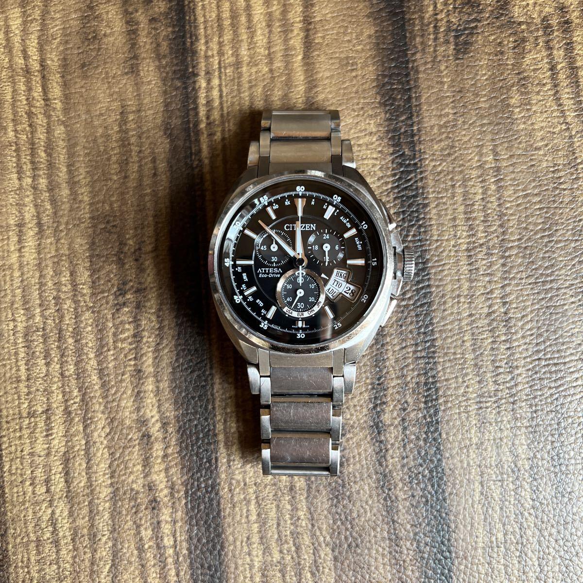 CITIZEN Citizen ATESSA Eco Drive Radio Solar Operating Item ATD53-3011 Men s Watch. .