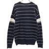 Lacoste Border Pattern Long Sleeve Sweater S Navy Knit Men's Used