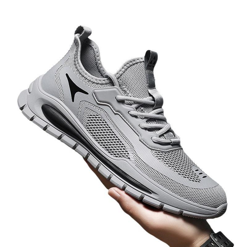Summer breathable mesh shoes men's sports shoes solid color versatile platform lightweight running trendy shoes coconut men's shoes