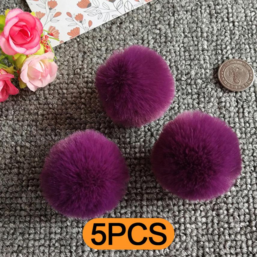 

5 шт. 4 см 5 см помпон из искусственного меха, пушистые мягкие шарики, сделай сам, помпон для волос, помпон для рукоделия, ручной работы, материалы для шитья 5cm