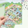 Cartoon Large Landscape Spring Travel West Lake Scene Sticker 3D Miniature World Unzipped DIY Scene Account