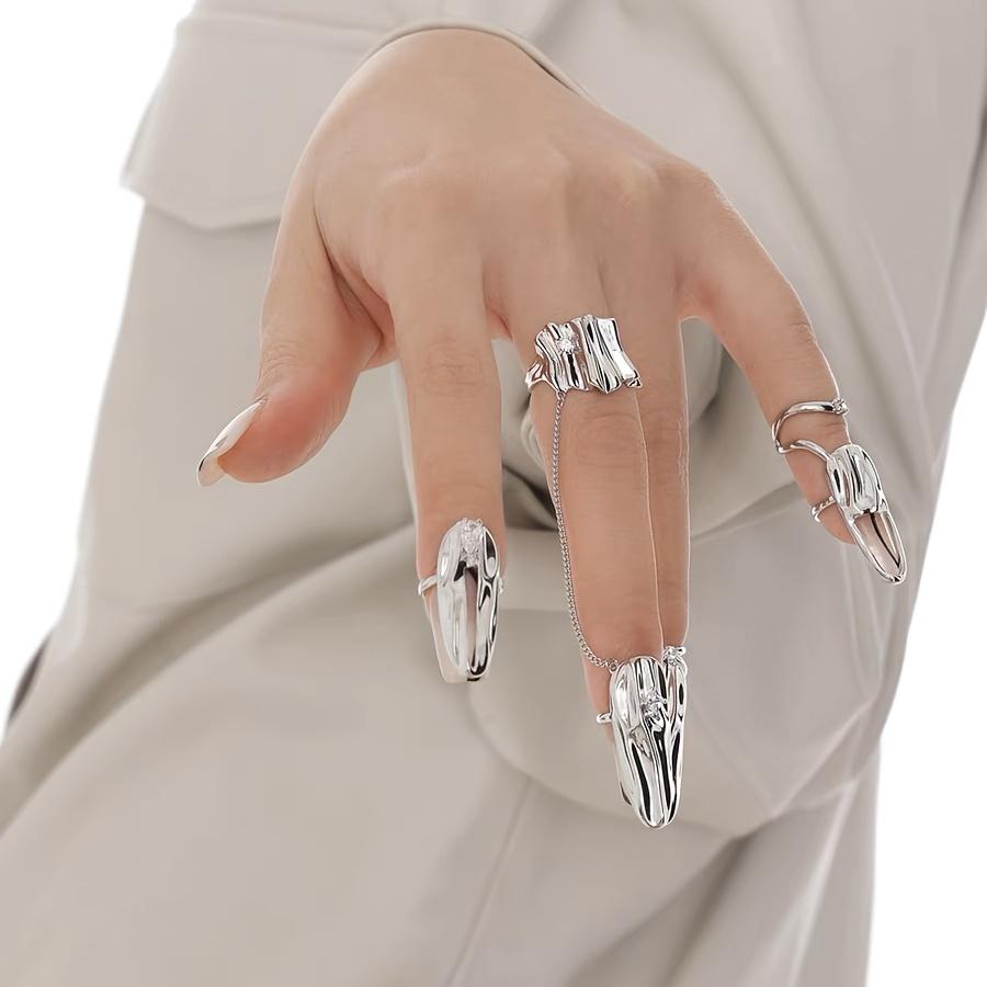 Manicure Open Rings Punk Metal Style Cool Focus Unique Ring Gift New Way of Manicure