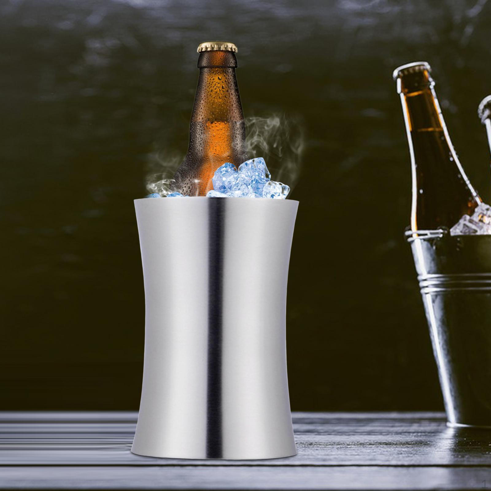 

Ice Bucket Chiller Stainless Steel Portable Large Capacity Thickened for Festival Outdoor B