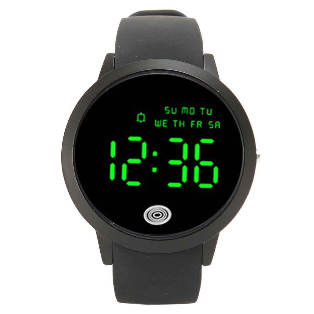 Men Digital Watch Round Color Screen Waterproof Backlit Ultra Thin Stylish Alarm Sports Watch