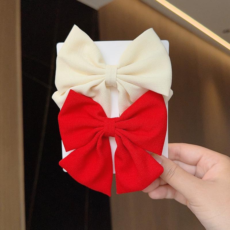 2PCS/Lot Solid Color Grosgrain Ribbon Hair Bows Boutique Hair Clip For Girls Hairgrips New Headwear Kids Hair Accessories Gift