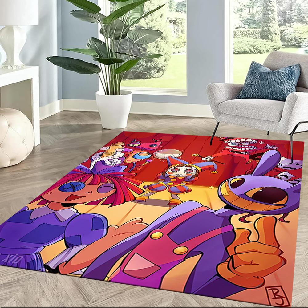 Digitaler Zirkus Teppich Geeignet Für Schlafzimmer Eingangsbereich Flur Spielzimmer Rutschfester Teppich Büro Heimdekoration Hochzeitsfeier Geschenk