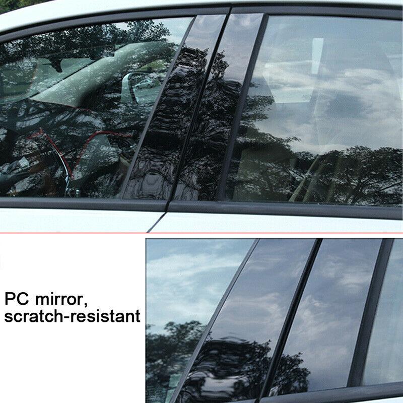 6Pcs Car Window Pillar Posts Door Trim Cover Sticker Fit for Saturn Vue 2002-2007 Auto Exterior Accessories