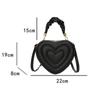 Fashion Love Heart Shape Shoulder Bag Small Handbags Designer Crossbody Bags For Women Solid Pu Leather Top Handle Bag