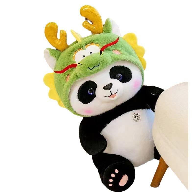 Cute Panda Plush Toys Dragon Year Mascot Doll Giant Panda Doll Panda Transforms Into Dragon Doll