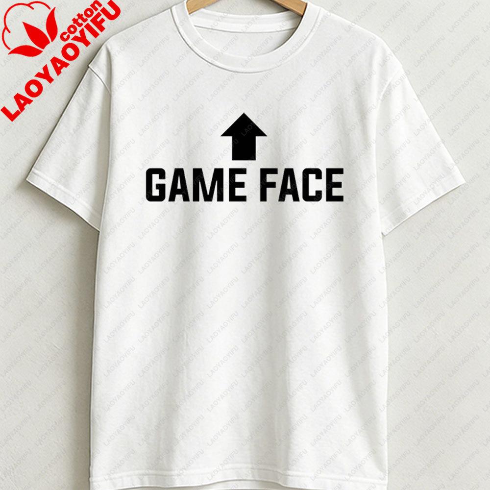 Game Face Gadget Nerd Geek Gamer Funny Unisexs Cotton TShirt Funny Outdoors High Quality Cotton Shortsleev Regular Tops Oneck