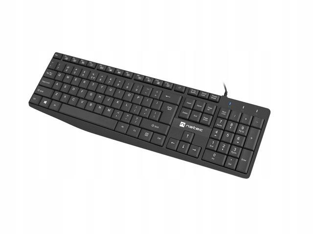 Klawiatura przewodowa Natec Nautilus US slim czarna