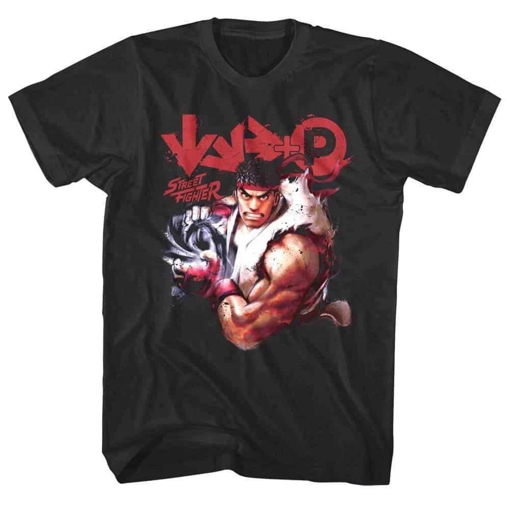 Street Fighter Ryu Fireball Combo Code Men s T Shirt XXXXL