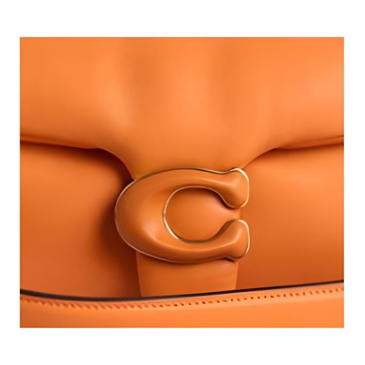 Coach Pillow Tabby Sheepskin Handbag Medium Women's Preserved Fruit Orange CC305-B4S9U