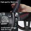 Capa de Couro Trançado para Volante de Carro para Volkswagen VW Golf R MK7 Golf 7 GTI VW Polo Scirocco 14-16 DIY Interior do Carro